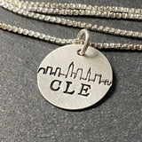 sterling silver Cleveland skyline necklace - drake designs jewelry