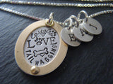 Dog mom Mixed metal pet necklace personalized - Drake Designs Jewelry