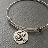 deeds not words Latin phrase bracelet Acta non verba - drake designs jewelry