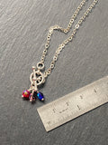 sterling silver toggle clasp necklace personalized mom necklace with kids birthstones- drake designs jewelry