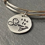 she is strong empowering jewelry gift for her - drake designs jewelry  Edit alt text