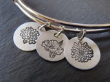 Personalized Birth Flower Bracelet - Drake Designs Jewelry