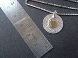 8th anniversary necklace for her hand crafted with sterling silver and bronze with hand stampd custom date Drake Designs Jewelry