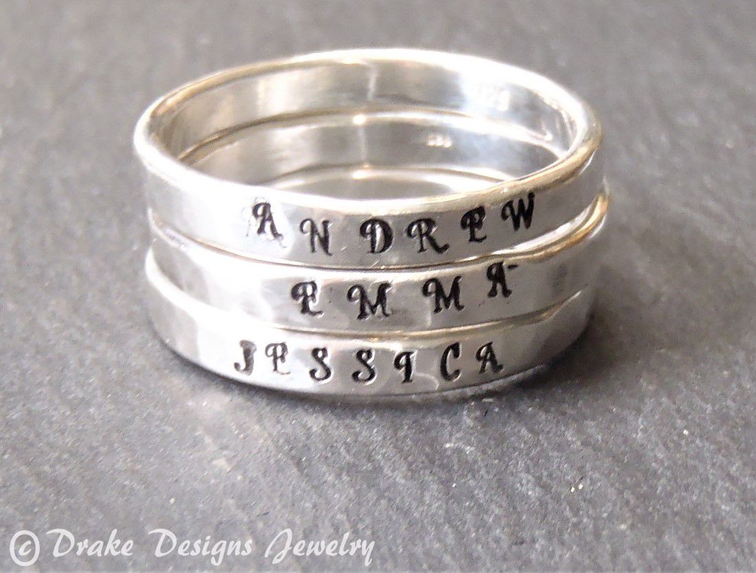 Stackable paw print sterling silver ring - Drake Designs Jewelry