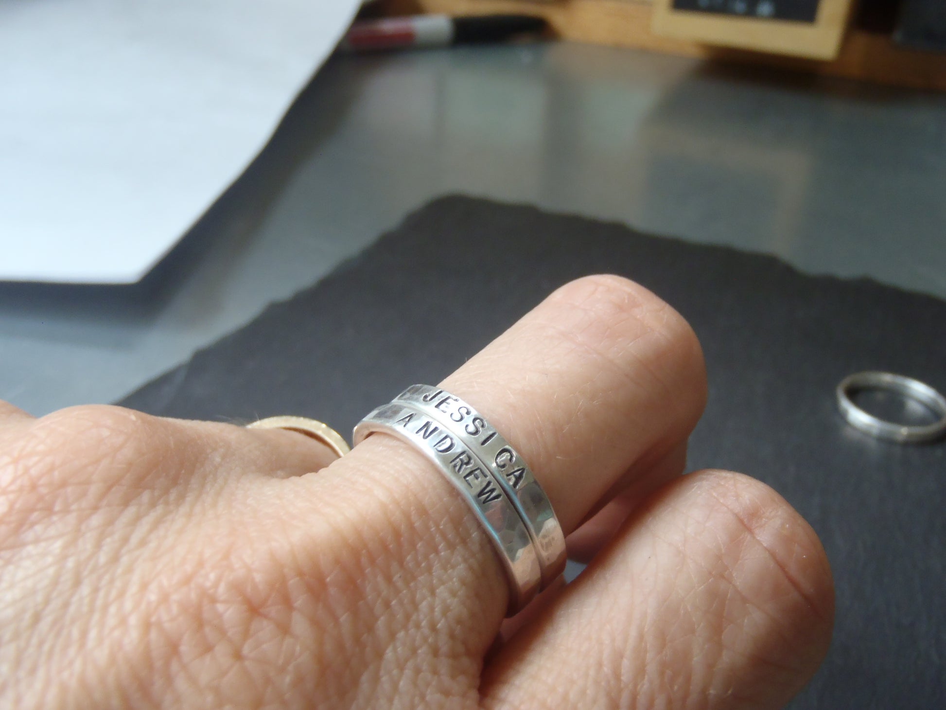 Stackable paw print sterling silver ring - Drake Designs Jewelry