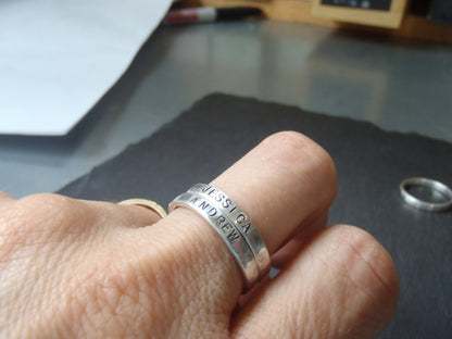 Stackable paw print sterling silver ring - Drake Designs Jewelry