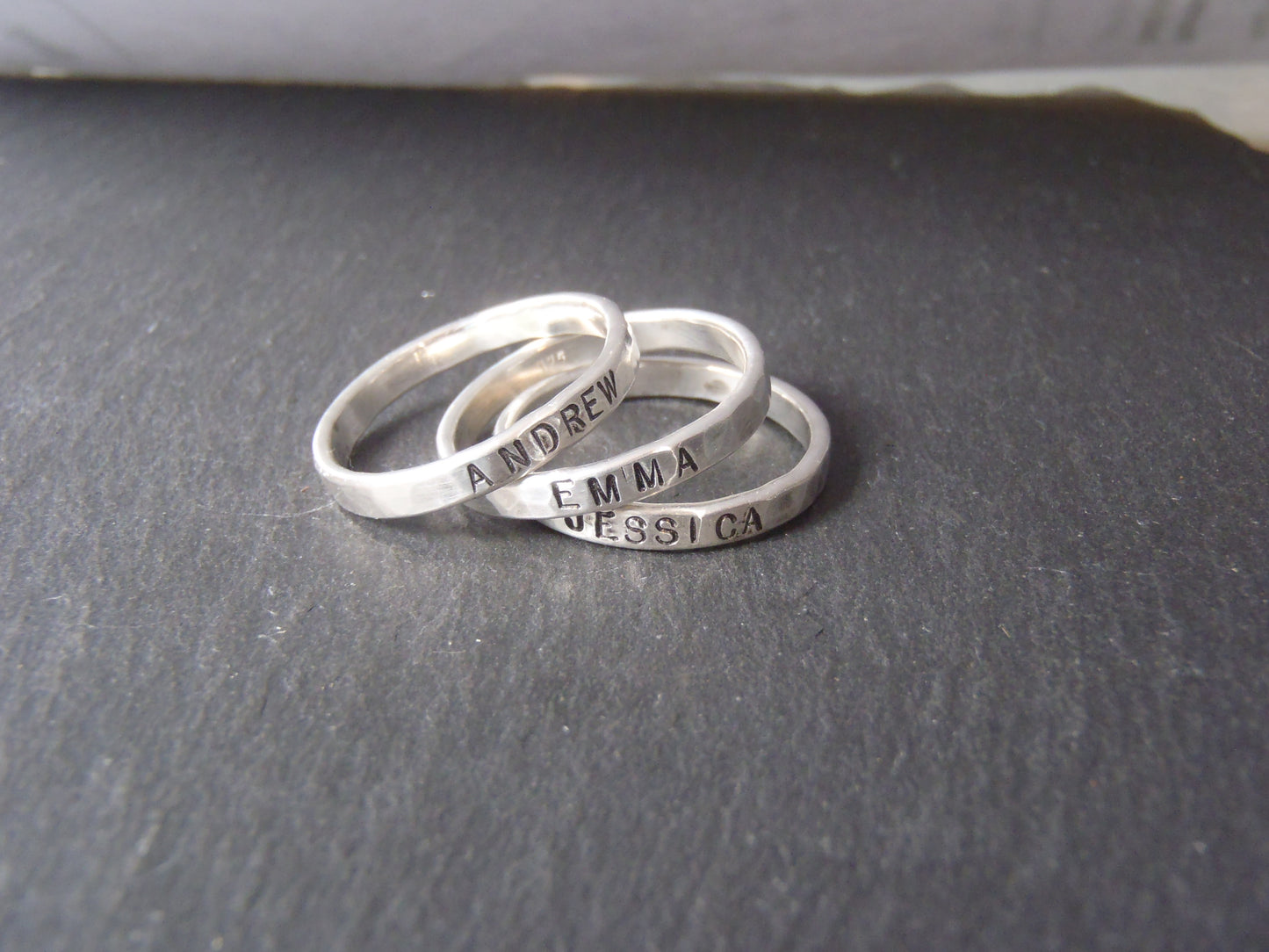 Stackable paw print sterling silver ring - Drake Designs Jewelry