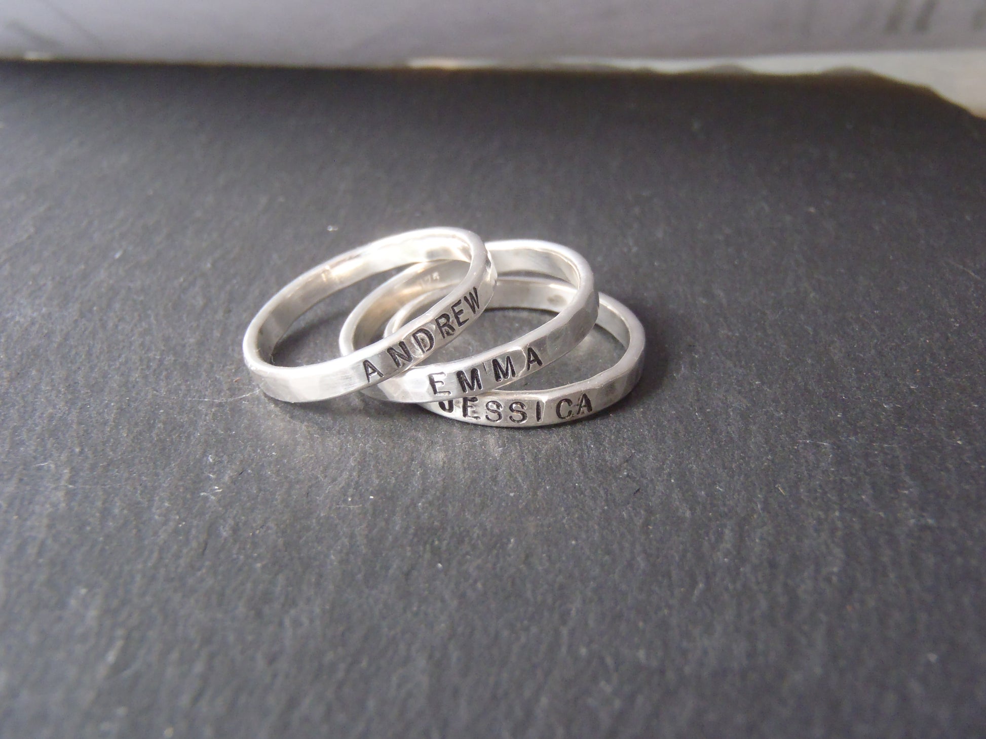 Stackable paw print sterling silver ring - Drake Designs Jewelry
