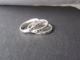 Personalized Stacking name rings for mom in sterling silver - Drake Designs Jewelry