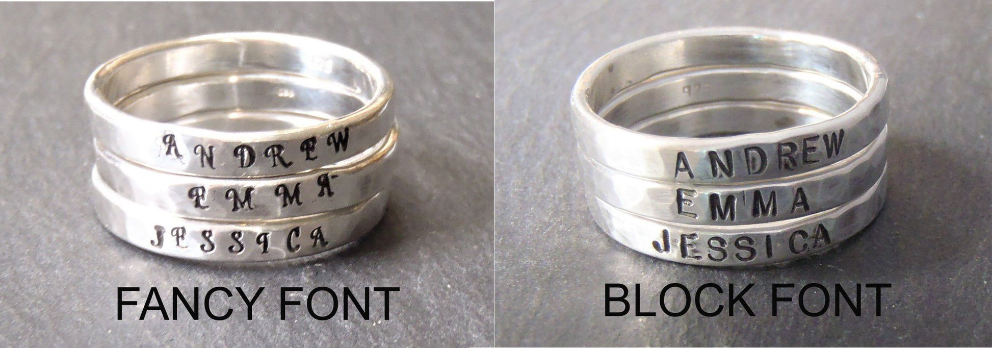 Stackable paw print sterling silver ring - Drake Designs Jewelry