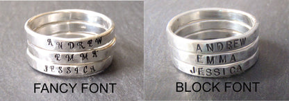 Stackable paw print sterling silver ring - Drake Designs Jewelry