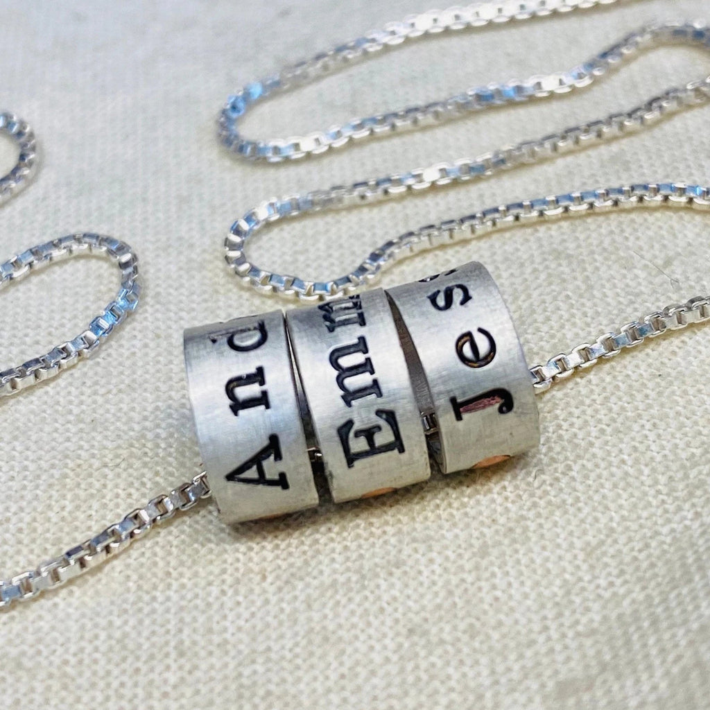 Children's Name Necklace with stars - Three names – Annie & Alfie