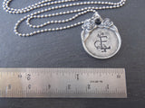 Vintage style initial necklace personalized - Drake Designs Jewelry