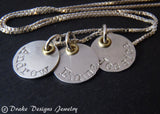 Tiny personalized name necklace hand stamped jewelry for mom - Drake Designs Jewelry