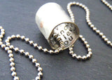 Personalized Secret Message necklace hammered and hand stamped with inspirational words or a custom message hidden inside - Drake Designs Jewelry