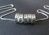Sterling silver Mom necklace with kid's names personalized - Drake Designs Jewelry