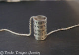 Sterling silver Mom necklace with kid's names personalized - Drake Designs Jewelry