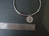 Initial bracelet personalized-  bangle bracelet  with custom letter - Drake Designs Jewelry