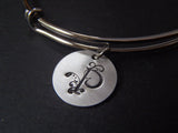 Initial bracelet personalized-  bangle bracelet  with custom letter - Drake Designs Jewelry