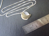 silver and gold fill moon necklace. full and crescent moon phase necklace - Drake Designs Jewelry