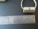 Sterling silver personalized inspirational quote Custom text keychain - Drake Designs Jewelry