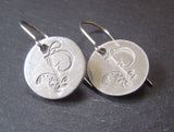 Initial earrings-  hand crafted jewelry - Drake Designs Jewelry