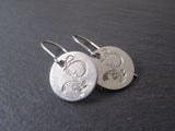 Initial earrings-  hand crafted jewelry - Drake Designs Jewelry