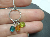 Sterling silver mom birthstone necklace personalized for mom - Drake Designs Jewelry