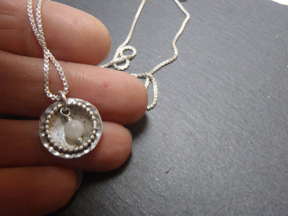 sterling silver moonstone necklace constellation jewelry - Drake Designs Jewelry