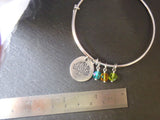 Tree bracelet personalized for mom with birthstones family tree bangle bracelet - Drake Designs Jewelry
