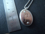 Personalized locket style initial necklace with custom message inside - Drake Designs Jewelry