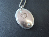 Personalized locket style initial necklace with custom message inside - Drake Designs Jewelry