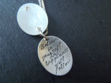 Personalized locket style initial necklace with custom message inside - Drake Designs Jewelry