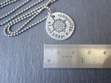 Personalized compass necklace with latitude longitude coordinates - Drake Designs Jewelry