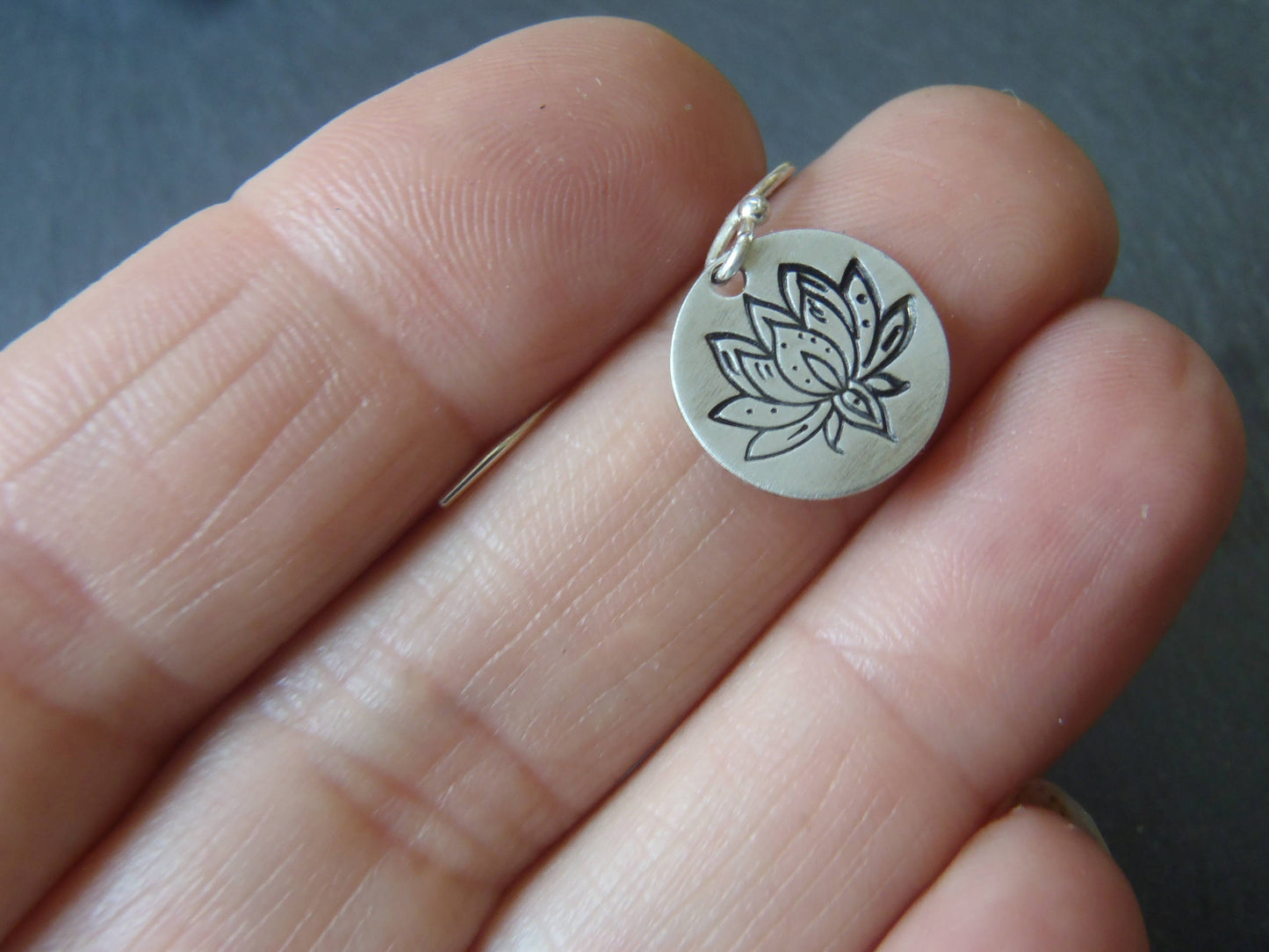 lotus flower  earrings Sterling silver inspirational jewelry water lily - Drake Designs Jewelry