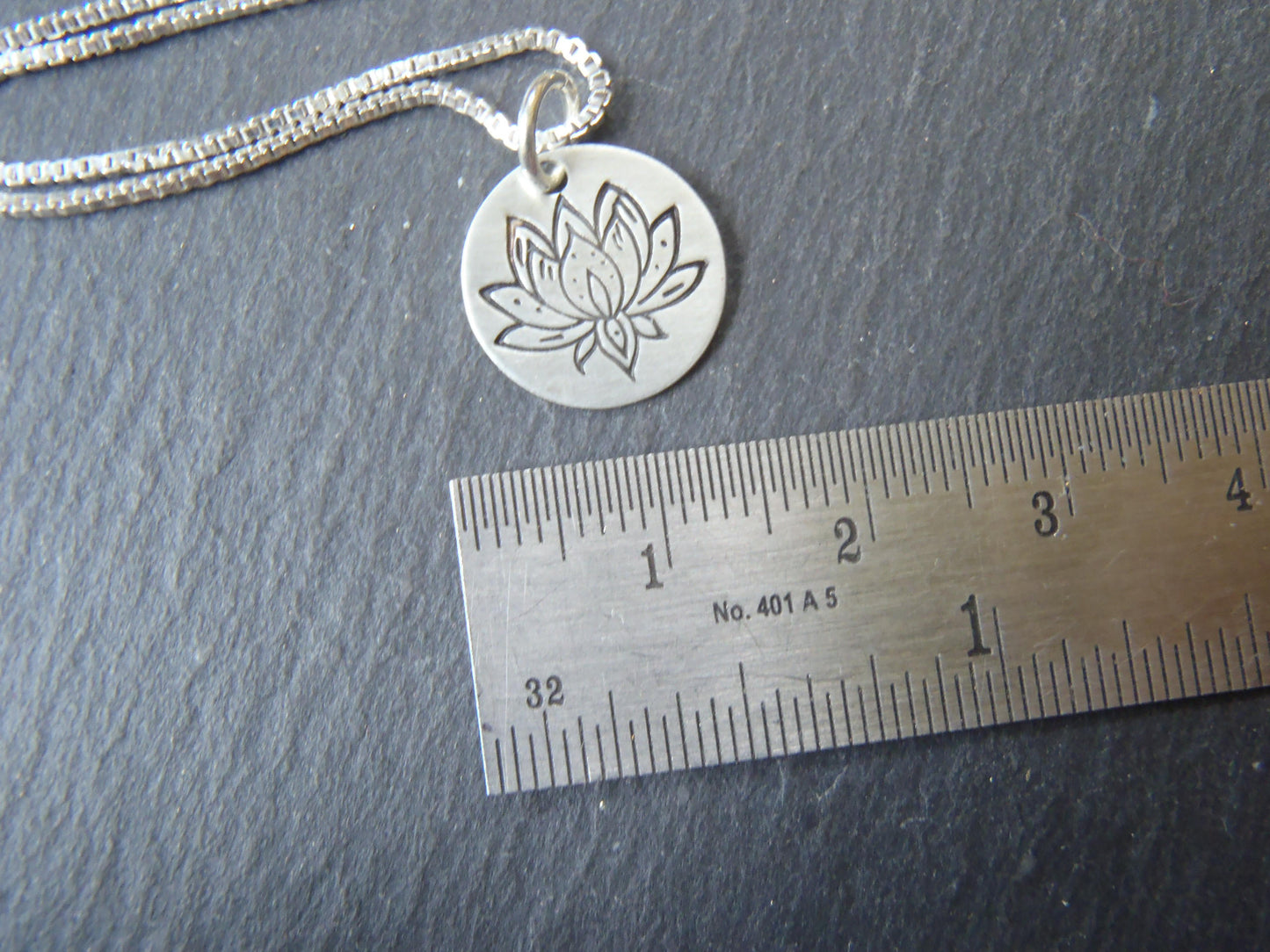 lotus flower necklace sterling silver. yoga jewelry. inspirational water lily gift - Drake Designs JewelryJewelry