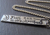 Inspirational necklace Faith can move mountains - Drake Designs Jewelry