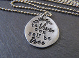 to thine own self be true inspirational Shakespeare necklace gift for women - Drake Designs Jewelry