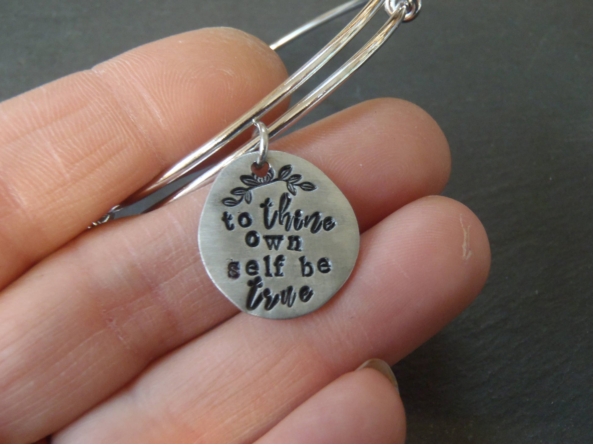 To thine own self be true inspirational Shakespeare bracelet - Drake Designs Jewelry