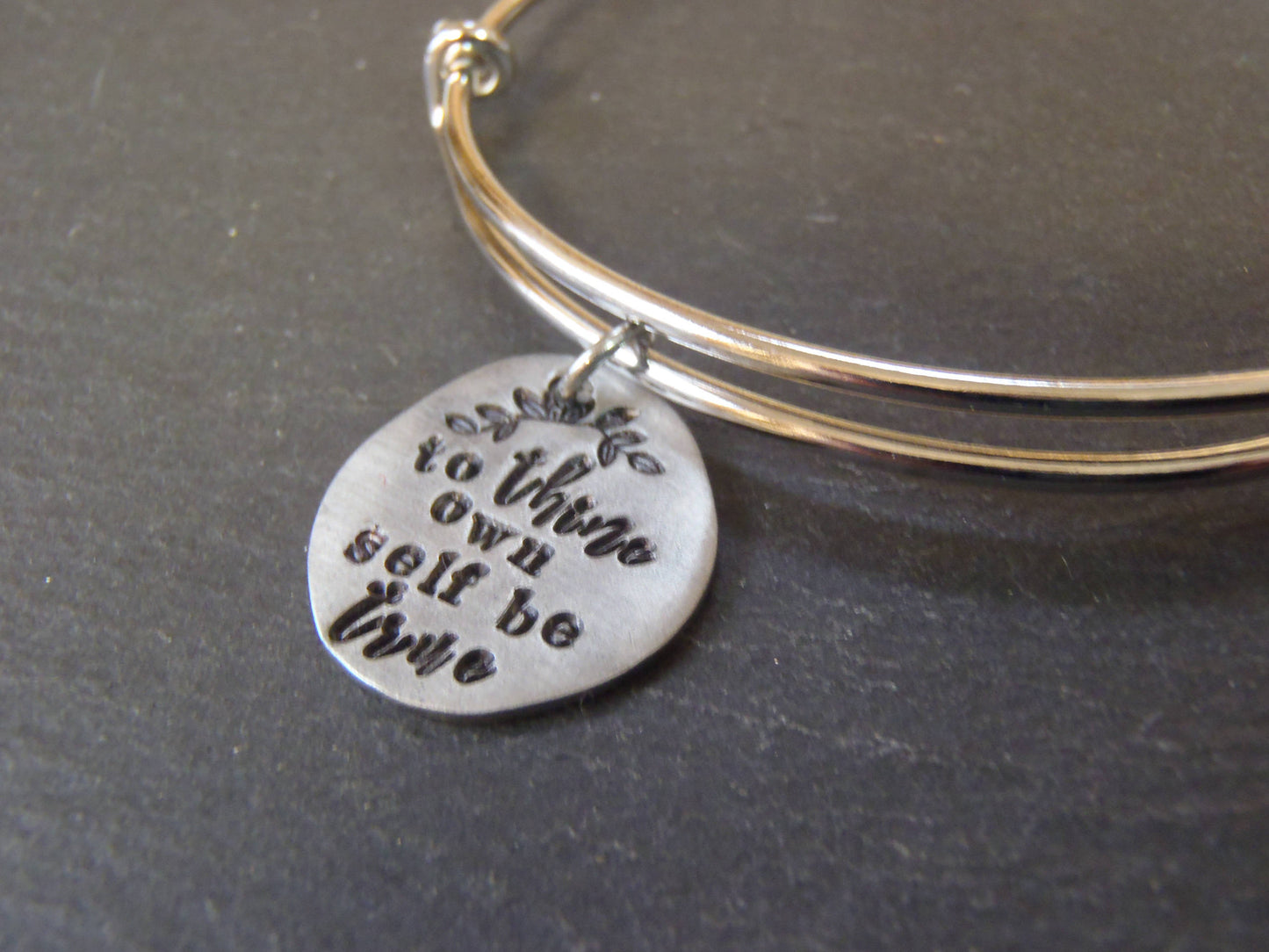 To thine own self be true inspirational Shakespeare bracelet - Drake Designs Jewelry