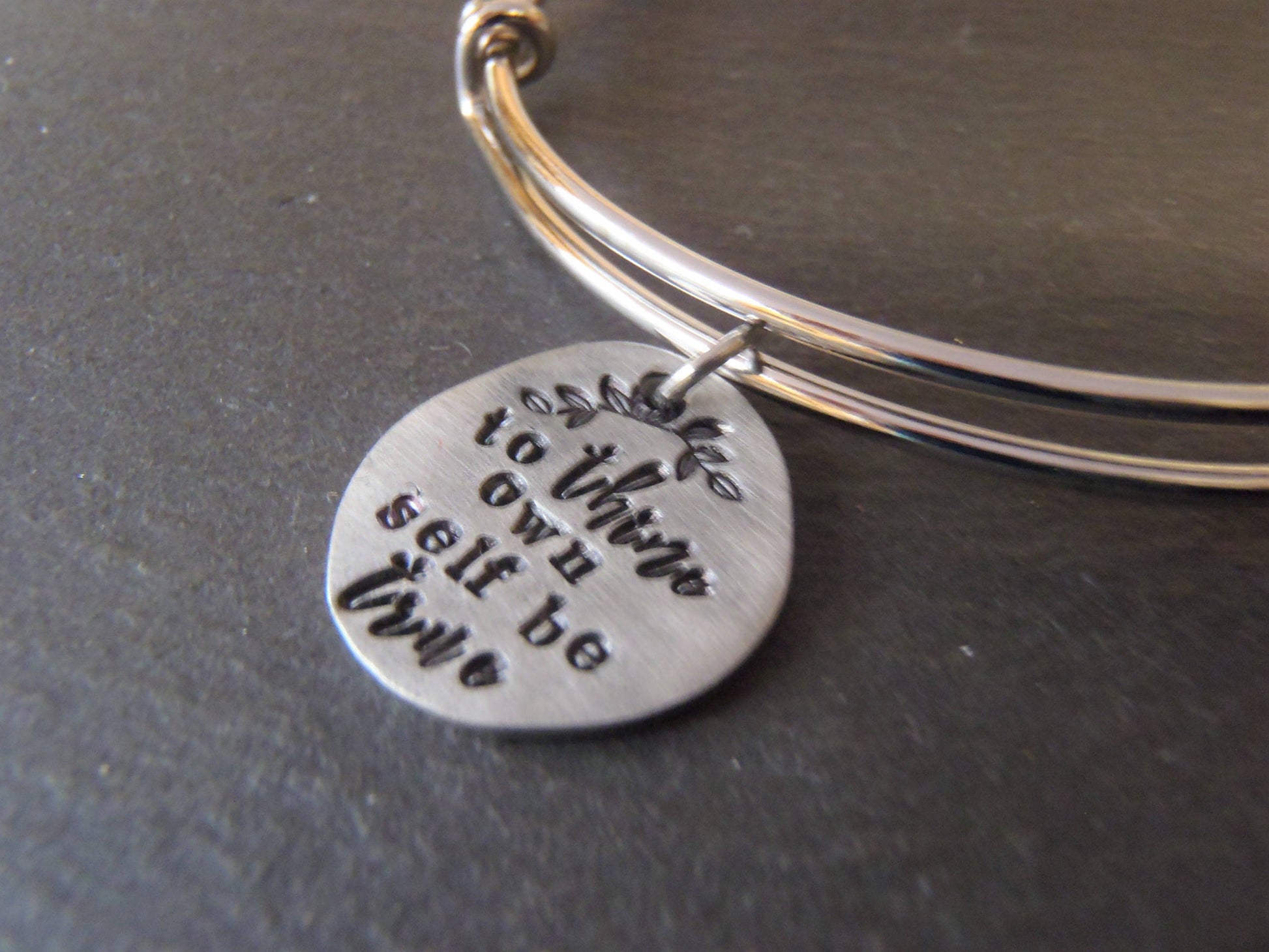 To thine own self be true inspirational Shakespeare bracelet - Drake Designs Jewelry