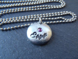 Personalized necklace with kids names and birthstones - Drake Designs Jewelry