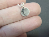 tiny sterling silver moon necklace with choice of ONE moon phase charm - Drake Designs Jewelry