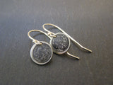 Tiny Full Moon earrings hand crafted from sterling silver - Drake Designs Jewelry