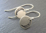 sterling silver Crescent moon dangle earrings - Drake Designs Jewelry