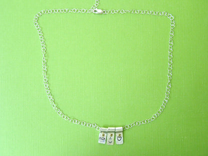 Sterling silver Faith Hope and Love Necklace Christian Jewelry - Drake Designs Jewelry