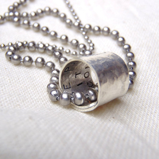 Personalized Secret Message Necklace with your meaninful message inside - Drake Designs Jewelry