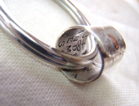 Secret Message Keychain personalized mens gifts Sterling silver hidden secret message - Drake Designs Jewelry