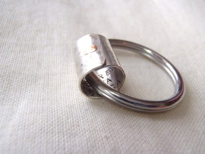 Secret Message Keychain personalized mens gifts Sterling silver hidden secret message - Drake Designs Jewelry