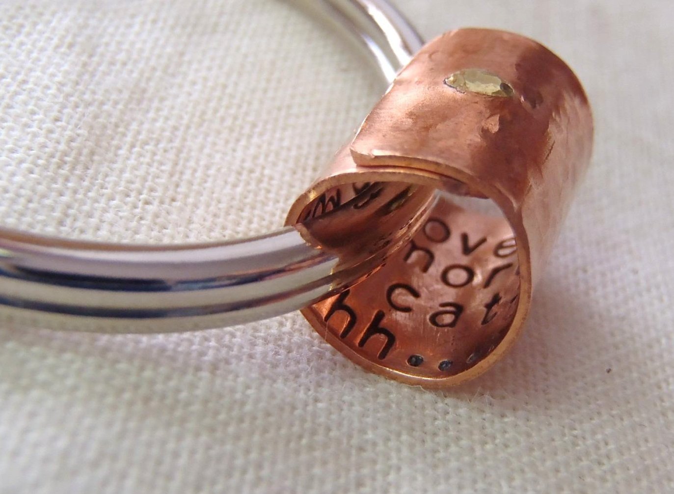 Secret Message Keychain personalized with your message hidden inside - Drake Designs Jewelry